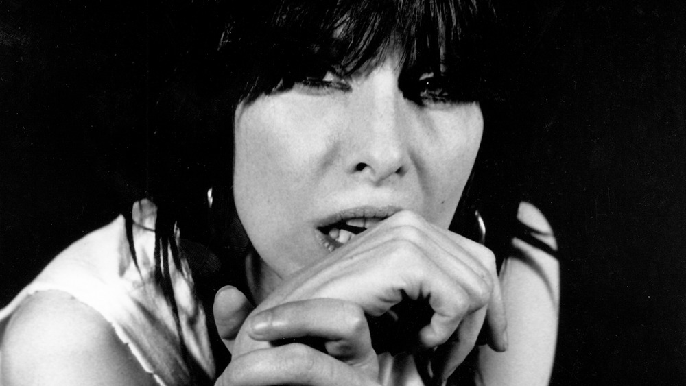 Chrissie Hynde with hands folded