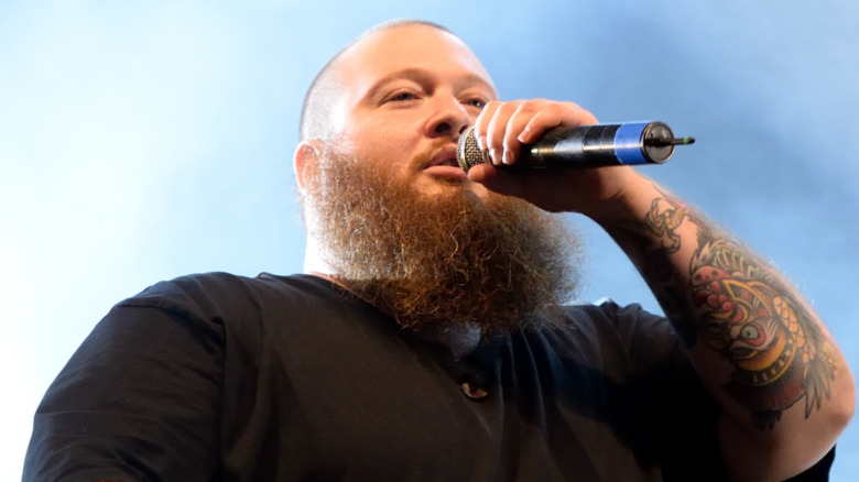 Action Bronson rapping on stage