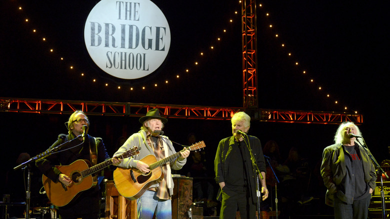 CSNY performing in 2013
