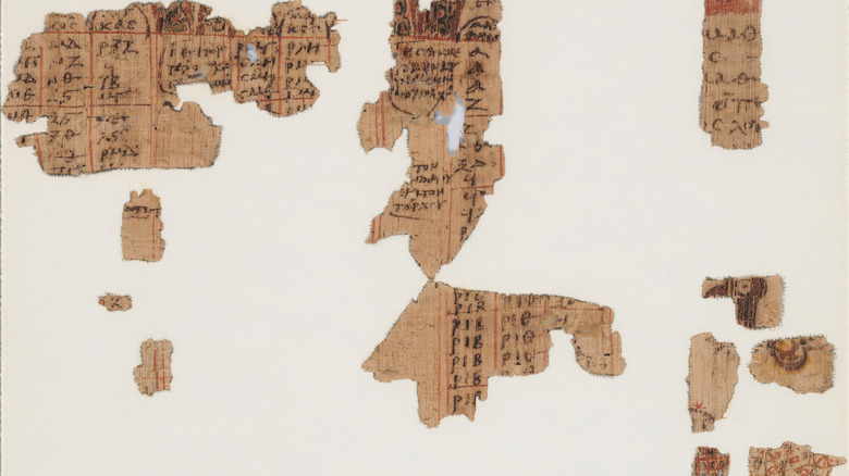 Display of early Bible fragments