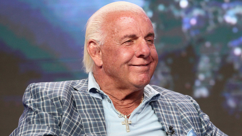 Ric Flair being interviewed