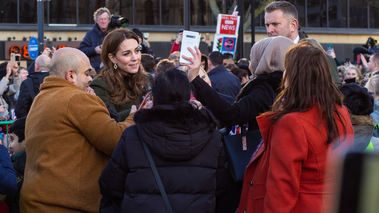 Kate Middleton in a crowd
