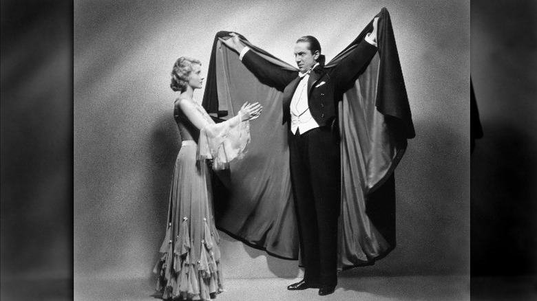 Bela Lugosi spreads cape